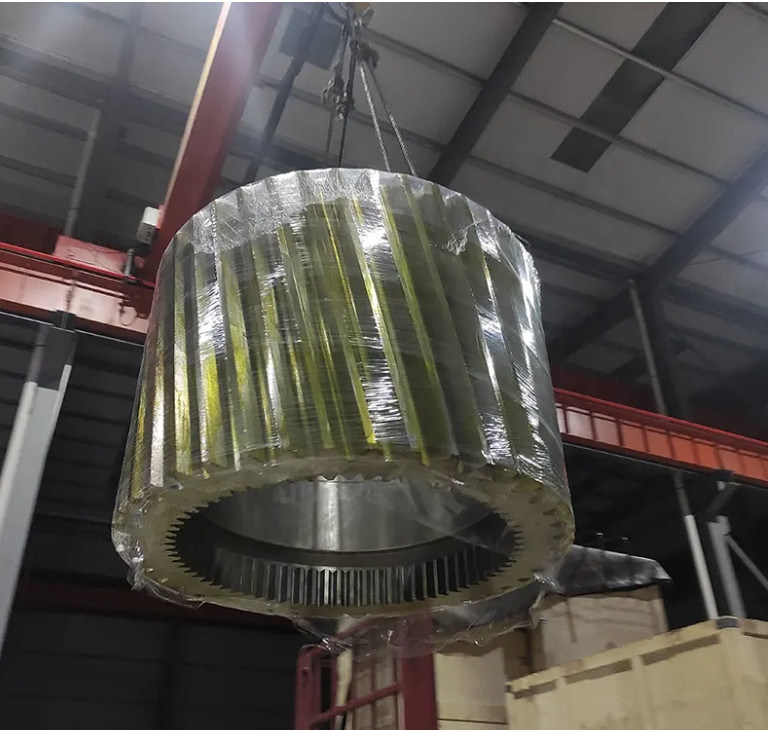 ভারী দায়িত্ব সিলিন্ড্রিকাল গিয়ার উচ্চ ক্ষমতা স্থানান্তর জন্য বিশাল গিয়ার সিলভার সমাপ্তি