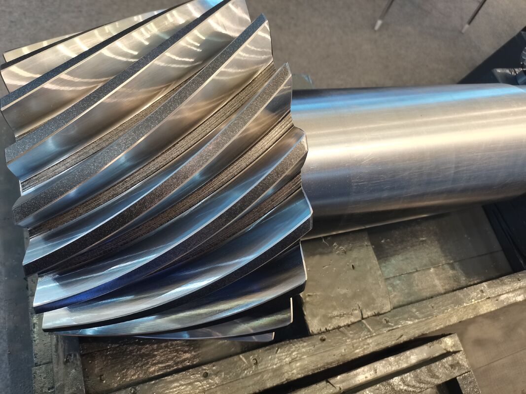 ক্রাশার মেশিনের জন্য রুida উচ্চ নির্ভুলতা কাস্টমাইজযোগ্য সর্পিল বেভেল গিয়ার, বৃহৎ ব্যাস (50mm-2300mm) সহ